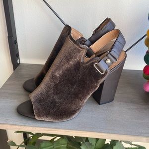 Suede heeled sandals